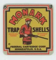 Federal Monark Trap Shells - Ammo Box Clay Target COASTER - 12 ga