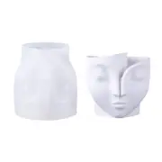 Reusable Silicone Face Planter Mold Storage Boxes Moulds for Creative Crafting