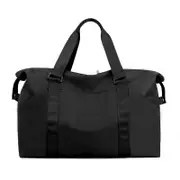 Sports Gym Bag with Wet Pocket and Shoes CompartmentTravel Duffel Bag,Black