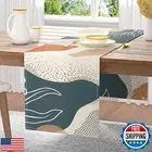 NPOOYI Table Runner, 13 x 106 Inch Cotton Linen Long Table Runners, Dining De