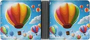 [QSKDLAC] Leather Wallet Slim Durable Credit Card Holder Personalized Hot Air Balloon Pattern Printing Wallet For Men & Women Perfect For Work Travel, style, One size, Foldable Pu Wallet, Style, One