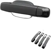 Compatible for Tank 300 Outside Handle Door Bowl Paste Special Refitted Door Handle Scratch-Proof Protective Decorative Auto Parts(Black Logo 8 PCS)