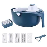 Manual Potato Peeler Carrot Onion Grater Durable Kitchen Veggie Fruit Chopper For Outdoor Picnic Household Kitchen Blue White