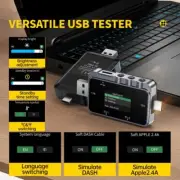 MultiInterface USB Type C Power Meter Tester with Fully Color LCD Display