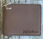 Mens Personalized Wallet, Inside and/or Outside Engraving, Engraved As Shown