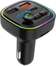 Bluetooth FM Transmitter Car Adapter Dual USB Charging MP3 Player Support TF Car