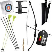 Sumpley Bow and Arrow Archery Set for Youth Beginners | Basic Bows with 4 Arrows & 2 Suction Cup Arrows, 4 Targets, Arm Guards, Archery Quiver and Accessories | for Adult and Kids Gift Outdoor Sports