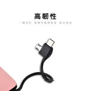 【自帶充電線】13000mah 行動電源 充電線行動電源 移動電源 行動充 隨身充 旅行充 雙usb輸出