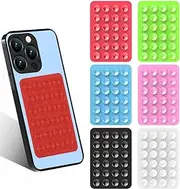 6pcs Silicone Phone Suction Cup Phone Suction Mount,Non Slip Sticky Phone Grip,Silicone Suction Phone Case Perfect for Selfies and Videos