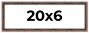 20x6 Frame Brown Bamboo with Dark Coffee/Walnut Finish | Solid Wood Picture Fram