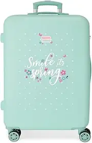 [ROLL ROAD] Spring Dream Medium Suitcase Blue 48x70x26 cm Rigid 3 kg Combination Lock Side ABS 3 kg 81 L, Blue, One Size, Medium Suitcase, Blue, One Size, Medium Suitcase