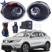 One Set Fog Lights Lamps w/Wiring + Switch + Covers For Nissan Rogue Sport 17-19 (for: Nissan)