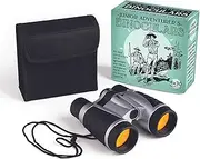 [House of Marbles] Junior Adventurer's 4x30 Magnification Binoculars for Nature Educational Learning, Bird Watching, Secret Agent Spying, and Even for use with Theater, Concerts and Sports Events