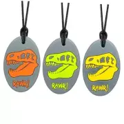 Xtra Tough (XT) Dino Sensory Chew Necklace for Kids, Boys or Girls - Chewing