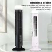 Bladeless Tower Fan 90 Degree Oscillating Quiet Portable USB Desk Fan W/Light US