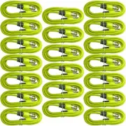20 LOT PACK YELLOW 6 ft foot 3 pin XLR M/F shielded microphone mic audio cables