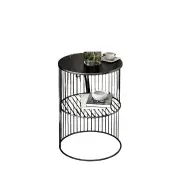 NNETB Nordic Iron Light Luxury Side Table - Black