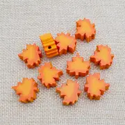 10 pcs Maple Wooden Beads Leaf For Crafts Jewellery Making Art Decor 20x19 mm