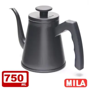 【MILA】鶴嘴不鏽鋼手沖壺750ml(獨特鶴嘴細口下壓壺嘴)