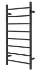 Matte Black Heated Towel Rail rack round AU standard 1000*450mm wide 8 bar Timer