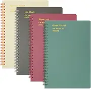 4Pack Spiral Journal Subject Notebook Ruled Paper Perfect for Writing Diary Taking Notes,8.3inch x 5.8inch, 80 Sheets Lined Pages