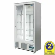 Fridge Display Drinks 2 Sliding Door 490L Commercial Polar Refrigerator Cafe