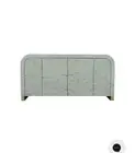 Fenton and Fenton Bone Inlay 2 Door Cabinet, 160cm W x 45c Pistachio Colour,