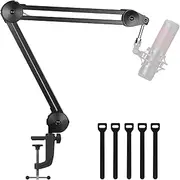 InnoGear Microphone Stand Sturdy Swivel Mount Studio Suspension Mic Clip Adjustable Boom Studio Scissor Arm, Spring Built-in Stand for Blue Yeti Snowball Microphone and Blue Yeti Nano