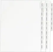 Avery Standard Collated Legal Dividers, Letter Size, Exhibit A-Exhibit Z Tab Set, 1 Set, White (1370)