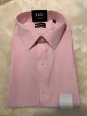 Van Heusen Mens Dress Shirt, Light Pink, L/S, Slim Fit, size 18-18.5 34-35
