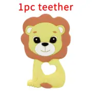1/3/10Pcs Silicone Lion Beads Food Grade Silicone Teethers for Baby Teeth