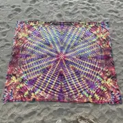 Handmade Tie Dye Flat Queen Size Bed Sheet / Tapestry