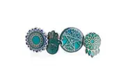 4x Design Wellness Mood Ring Jewelry Dreamcatcher Hamsa Mandala Pentacle OneSize