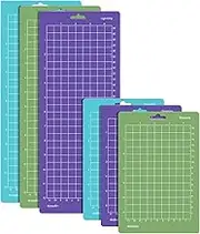 Pack of 6 Cutting Mats for Cricut Joy 4.5 x 12 inches + 4.5 x 6.5 inches / Standard Grip, Lightgrip, Strong Grip, Non-Slip and Durable Cutting Mat, Self-Adhesive Replacement Cutting Mats for Cricut
