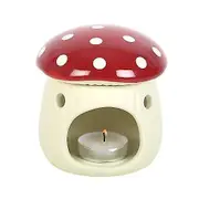 Something Different Mushroom Oil Burner Cream/Red One Size