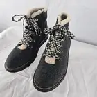 Madden NYC Boots Women's 11 Hiker Wedge ECO LUX Charcoal Grey Foam Insoles NWT