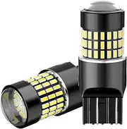 OBOLED T20 LED Bulbs W21W W21/5W 7440 7443 992 78SMD Car Backup Reverse Light Tail Parking Brake Light DRL Daytime Running Lights 6500K White 2Pcs