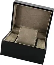 Black Single Slot Wooden Watch Case Paint Box Travel Jewelry Gift Storage Showcase Display Box (Gray black 13.5 * 11 * 8cm) FANDIAO