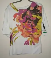 Skyes The Limit Womens Multicolor Floral Top Size Large New w Tags