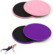 Double-Sided Gliding Discs, Double Sided Sliding Discs Set of 4, Fitness Disc Slides for Gym, Exercise Slider, Core Sliders for Home Gym Training Abdominal Workouts