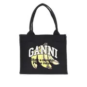 [GANNI] GANNI Banana print large tote bag Woman One Size One Size Black