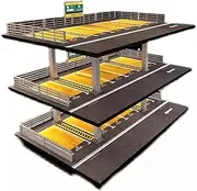 Model Parking Model Scene 1/64 Simulation Parking Lot Scene Showcase Garage Desktop Decor for Car Model Diorama Parking Background Collectors Toy for Diorama Parking Lot Display(Type A Three Layers)