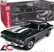 AUTOWORLD AMM1283 1:18 1969 CHEVROLET CHEVELLE 427 YENKO FATHOM GREEN