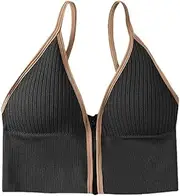[Ztexkee] Girls Training Bras Zip Front Sports Bra Workout Crop Cami Gym Yoga Bras Top Soft Bra for Teens Girls Women