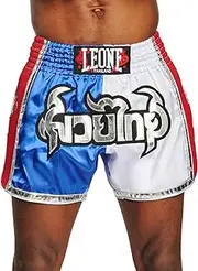 [LEONE 1947] Leone AB875 Muay Thai Kickboxing Shorts, Unisex, Satin Material, Made in Thailand, with Large Slit