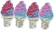 LIGHTAOTAO Ice Cream Sequin Patches 4pcs Applique Decor for DIY Clothes Backpacks Hats Garment Upgrades