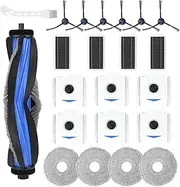 21 PCS Replacement Parts for Ecovacs Deebot N30 Omni, N30 Pro Omni, Robot Vacuum Accessories 1 Roller 4 Filter 6 Side Brush 4 Mop Pad 6 Dust Bag