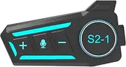 Motorcycle Helmet Bluetooth Headset, Waterproof, Noise Cancelling, RGB Light, Universal Fit