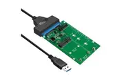 Simplecom USB 3.0 to mSATA + NGFF M.2 B Key SSD Adapter (SA221)