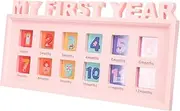 Vaguelly First Year Photo Frame 12 Month Milestone Baby Growth Record Unique Present for Boys and Girls